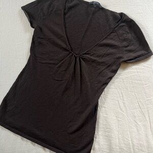 Vintage Gucci Brown Knit Short Sleeve Top